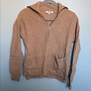 Madewell Beige merino wool Ribbed Knit Sweater XS